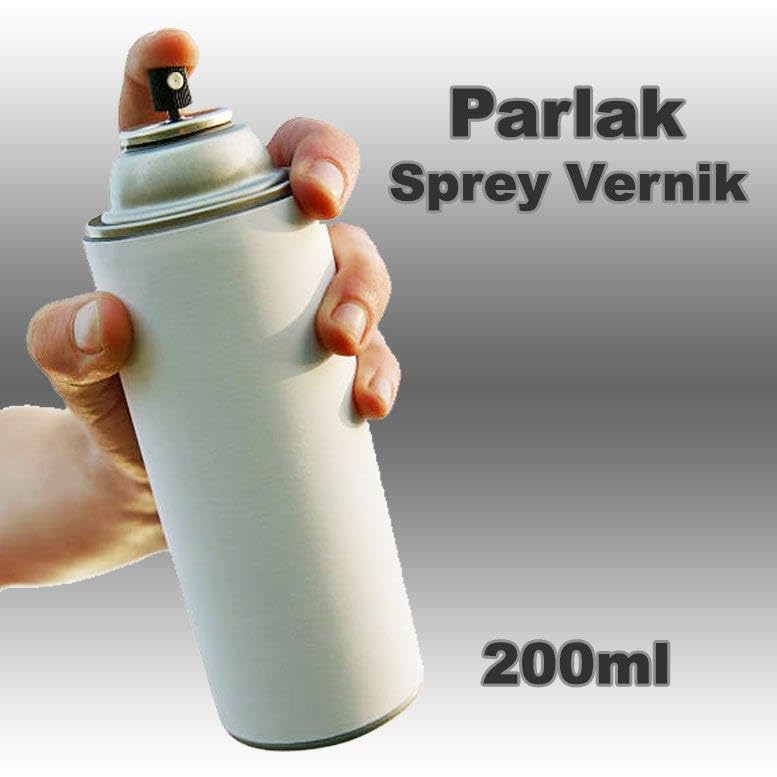 1. Kalite Büyük Boy 200 ml Parlak Sprey Vernik Amaçlı Hızlı Kuruyan Ahşap Metal Cam Seramik