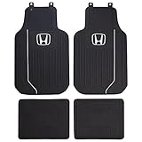 Plasticolor 001627R01 Honda Logo Elite 4 Piece Front and Rear Universal Fit Car Truck SUV Floor Mats