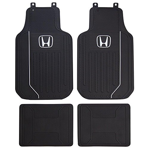 Plasticolor 001627R01 Honda Logo Elite 4 Piece Front and Rear Universal Fit Car Truck SUV Floor Mats