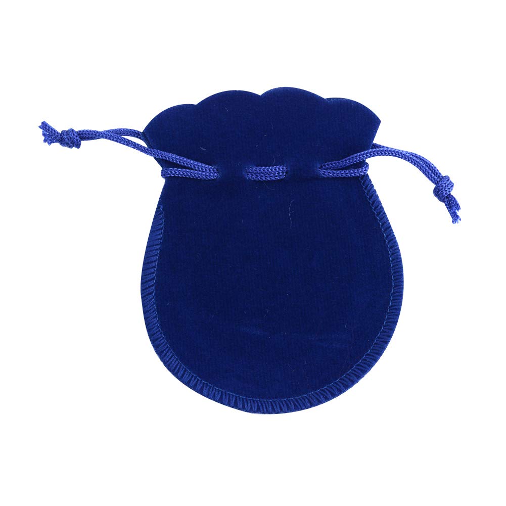 NBEADS100 Pcs Velvet Bags, 9.5×7.5cm Medium Blue Jewellery Bag for Party and Wedding Favor
