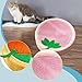 Bothyi Cat Scratcher Bed Lounge Round Anti Slip Bottom 40cm Mat Cat Scratch Pad for Indoor Cats to Play, Rest, Grind Kitten Training, Strawberry