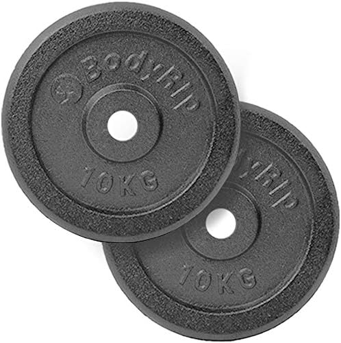 BodyRip Cast Iron Weight Plate | Choice of Disc, 5kg, 10kg, 15kg, 20kg, 25kg | 1" Standard Set, Dumbbell or Barbell | Home Gym Training, Weightlifting