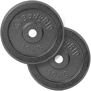 BodyRip Cast Iron Weight Plate | Choice of Disc, 5kg, 10kg, 15kg, 20kg, 25kg | 1" Standard Set, Dumbbell or Barbell | Home Gym Training, Weightlifting