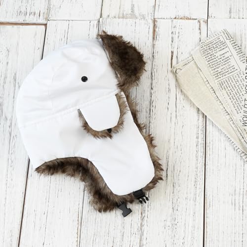 Image of ONWAY Trapper Hat Winter Hats for Women Men with Faux Fur Ear Flaps