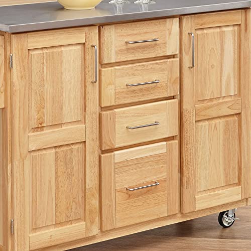 Homestyles General Line Mobile Kitchen Cart with Stainless Steel Top and Drop Leaf - image 4