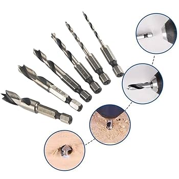 Amazon | Wolfride 6本セット 六角軸木工ドリルビット 木工·樹脂