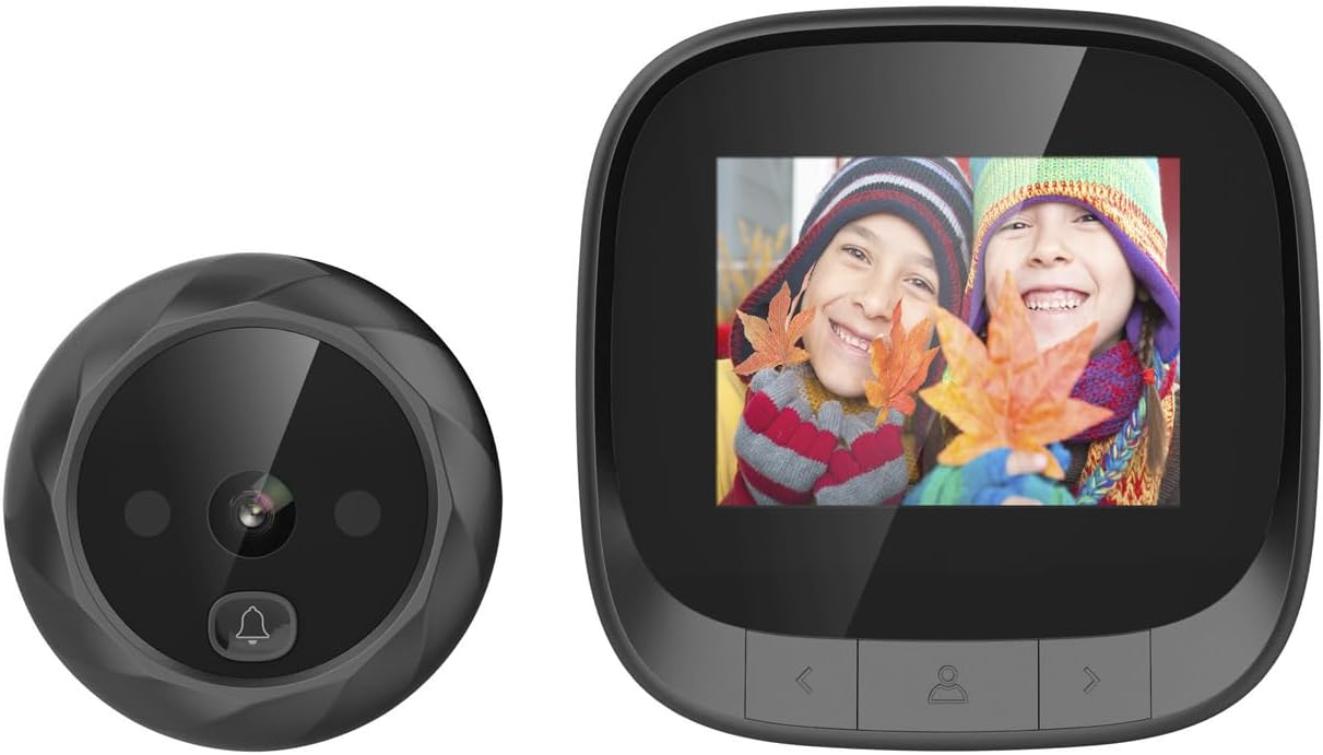 KLUFO Digital Door Viewer 2.4 inch LCD Screen 90 Degree Smart Video Camera Doorbell Peephole with 600mAh Lithium Battery