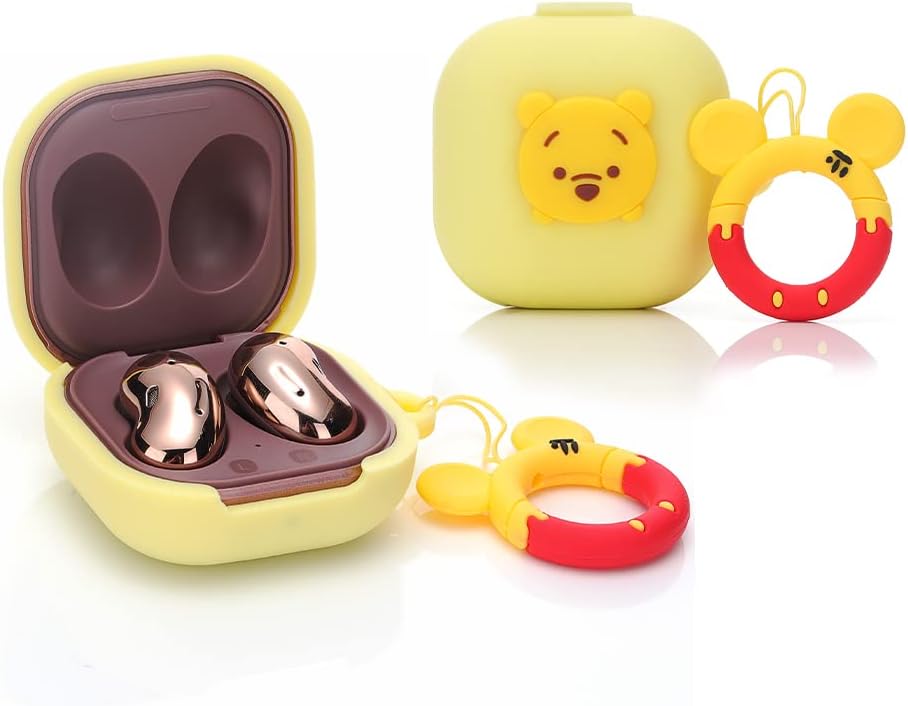 TAOCHEN Case for Galaxy Buds 2 Pro/Buds Pro/Buds Live/Buds 2/Buds FE (2023), Silicone Cute Cartoon Charging Case Protective Cover for Samsung Galaxy Wireless Earbuds