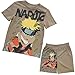 Naruto Boys Short Sleeve Fashion T-Shirt and Mesh Short 2pc Set