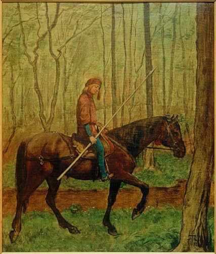 Tableau Parzival Hans Thoma pour salon et déco chambre cocooning