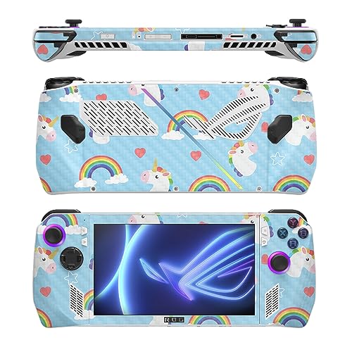 Image of MightySkins Carbon Fiber Skin Compatible with Asus ROG Ally - Unicorn Perfection | Protective, Durable Textured Carbon Fiber Finish | Easy to Apply
