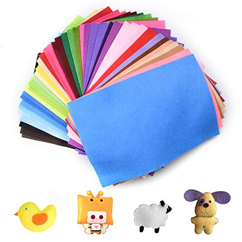 Onepine 40pcs 12x8 inch / 30x20 cm Felt Fabric Sheets DIY Craft Felt Sewing Squares Nonwoven Patchwork 1mm Thick, Assorted Colors (40 PCS / 40 Colors)