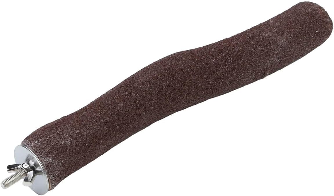 Parrot Essentials Large Sanded Parrot Perches 30 x 3-4cm (LxD), Bird Perches for Nail Trimming and Filing, Natural Wooden Perches for African Grey, Cockatoo, Macaw, Non-Toxic Parrot Stand for Birdcage