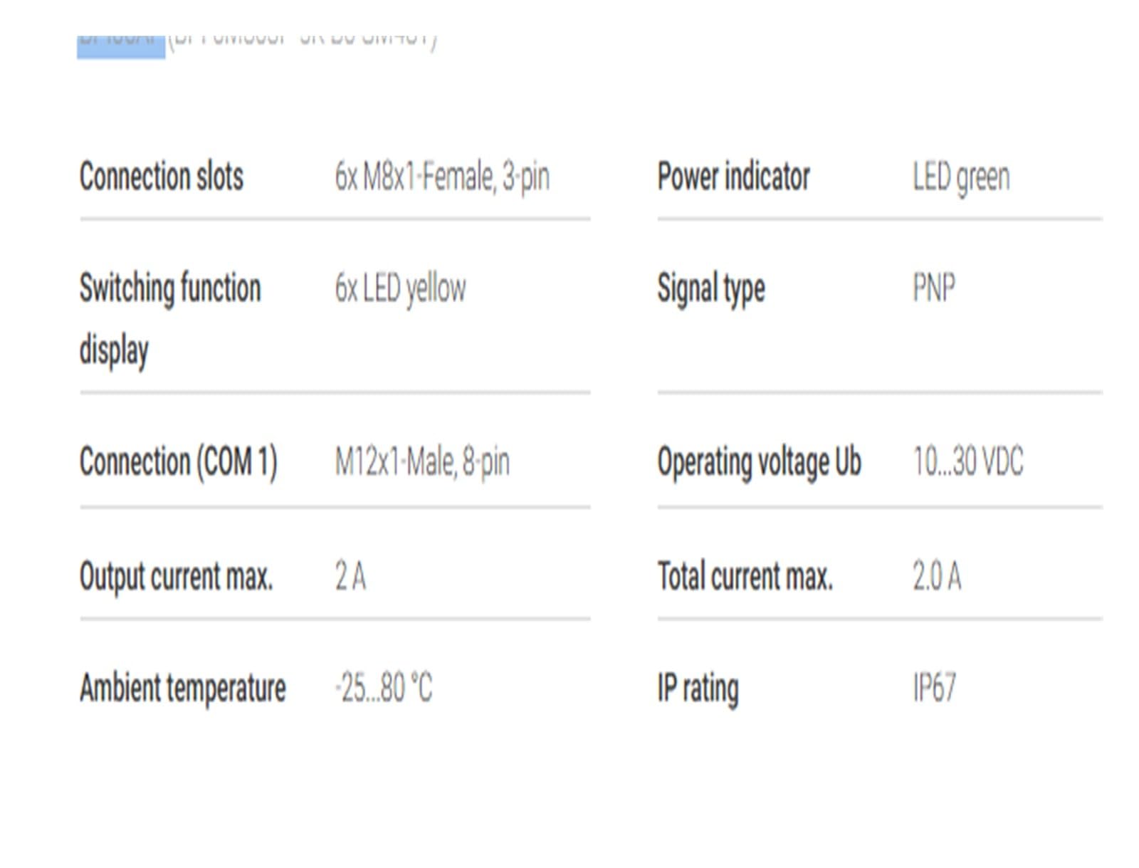 IO Module Junction Blocks, BPI 6M303P-5K-BO-SM48T BPI00AF