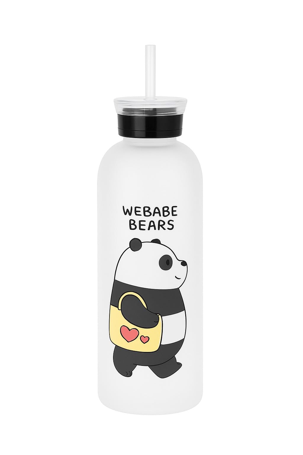 ACROWN Plastic Cute Bear Straw Portable Sports Water Bottle Girls Gift | Drinking Frosted 3 | Kitchen, Dining & Bar | Drink Containers & Thermoses| Drink Containers & Thermoses [1000 ml] (1), White-image-17