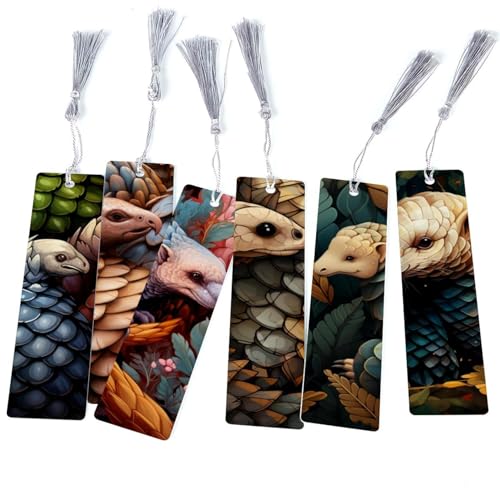 Marque-pages pangolin en lot de 6 pièces pour les passionnés de lecture