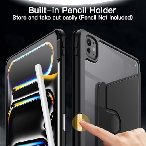 Protector privacidad y funda giratoria iPad Pro 11 M5 M4 JETech pack total 5