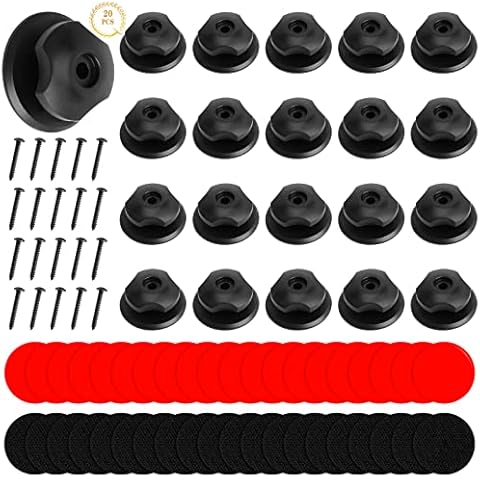 Anruyi 20 PCS Trailer Net Fixing Hooks, Trailer Cover Tie Down Hooks Plastic Trailer Cover Hooks Trailer Net Buttons with Screws Car Fastening Hooks for Trailers Replacement Hooks for Trailer Net Cover
