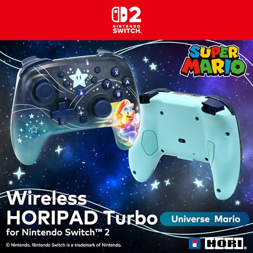HORIPAD Turbo Universe Mario mando inalámbrico con ráfaga ajustable para Switch 2 2