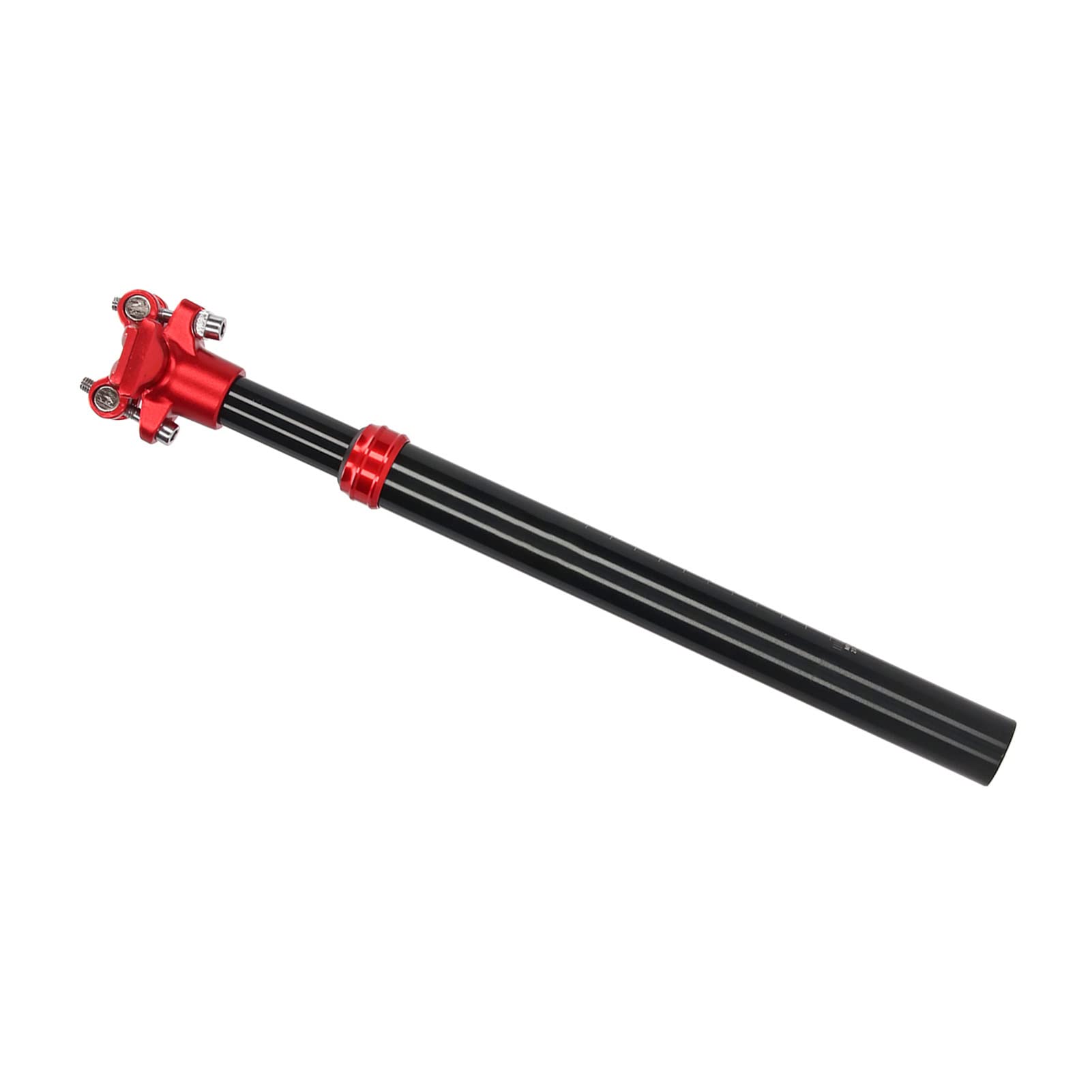Sztyca amortyzowana do roweru ze stopu aluminium 27,2 mm x 350 mm z rurką adaptera - sztyca amortyzatora o wysokiej wytrzymałości do rowerów górskich i naprawy rowerów - lekka
