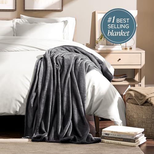 Bare Home Microplush Fleece Blanket, Full/Queen, Grey #TOP14