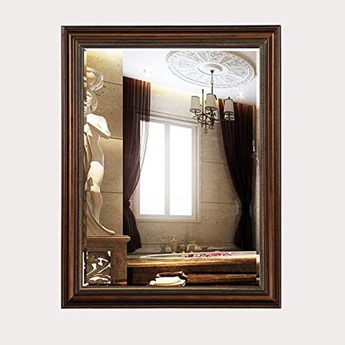 WINZSC Espejo de baño Retro Europeo para Colgar en la Pared del Inodoro, Espejo Rectangular para Dormitorio, Sala de Estar, Espejo Wx8241641