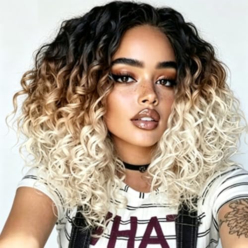 8Packs Curly Crochet Hair Boho Ocean Wave Crochet Hair 12Inch 1B/27/613