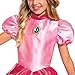 Princess Peach Costume Dress, Nintendo Super Mario Bros Classic Dress Up Outfit for Girls, Kids Size Small (4-6x),Pink