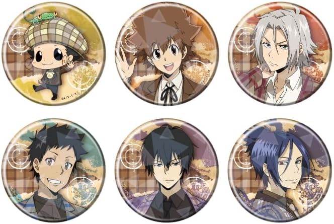 Home Teacher Hitman Reborn! 04 Hologram Can Badge 2.2 inches (57 mm) Complete Set Box of 6