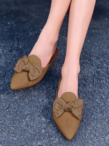 Image of Rilista Mules for Women Slip On Comfortable Pointed Toe Womens Loafers Women's Flats for Women's Mules & Clogs