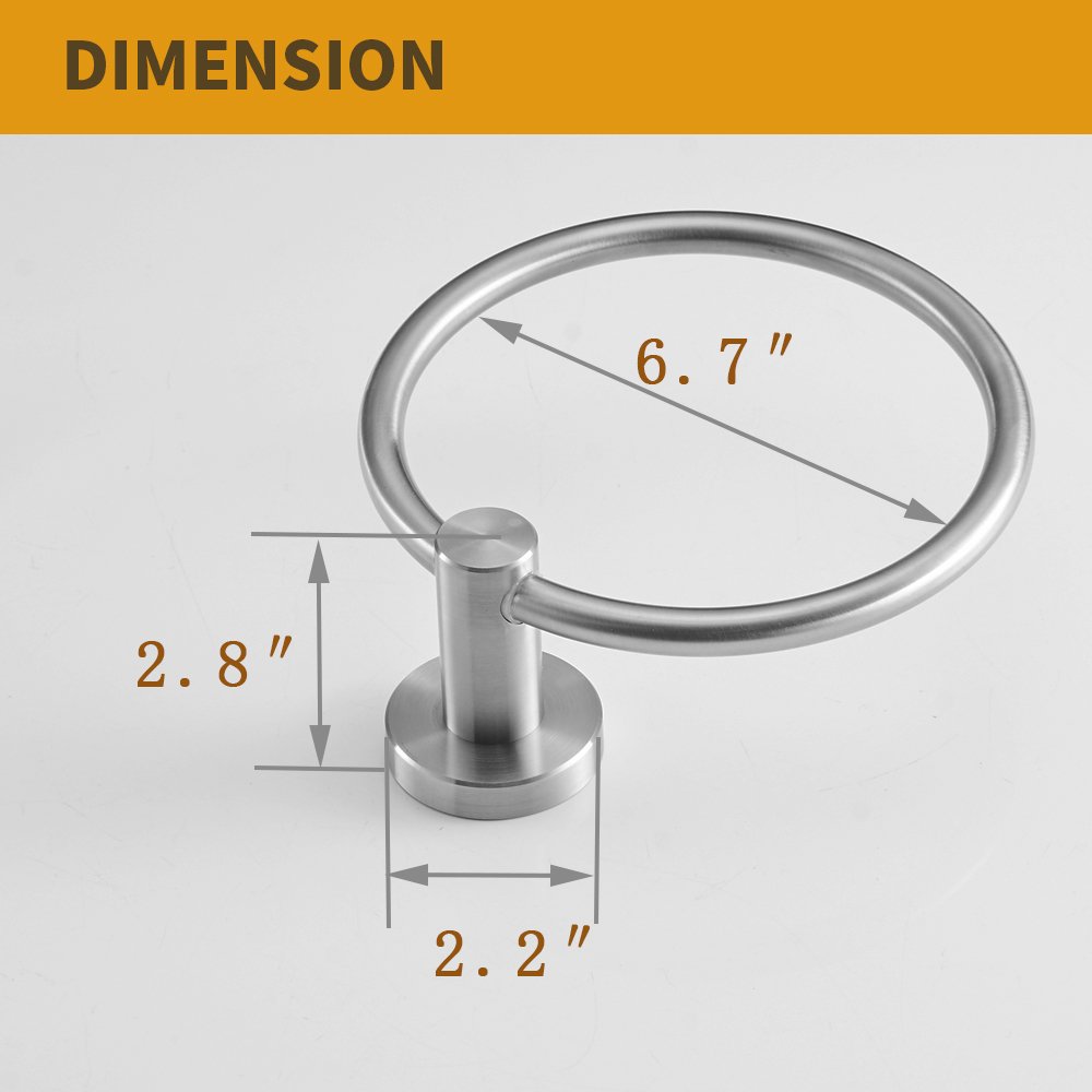 Stainless Steel Towel Ring - Modern Bathroom Hardware -4 Stainless Steel Towel Ring - Modern Bathroom Hardware -4
