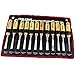 12pc Wood Chisel Heat Treated Carbon Steel Carving Chisels Woodworking TE660