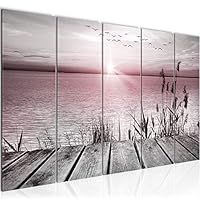 Fotobehang - Vlies Behang - Bar op het Strand bij de Palmbomen aan Zee