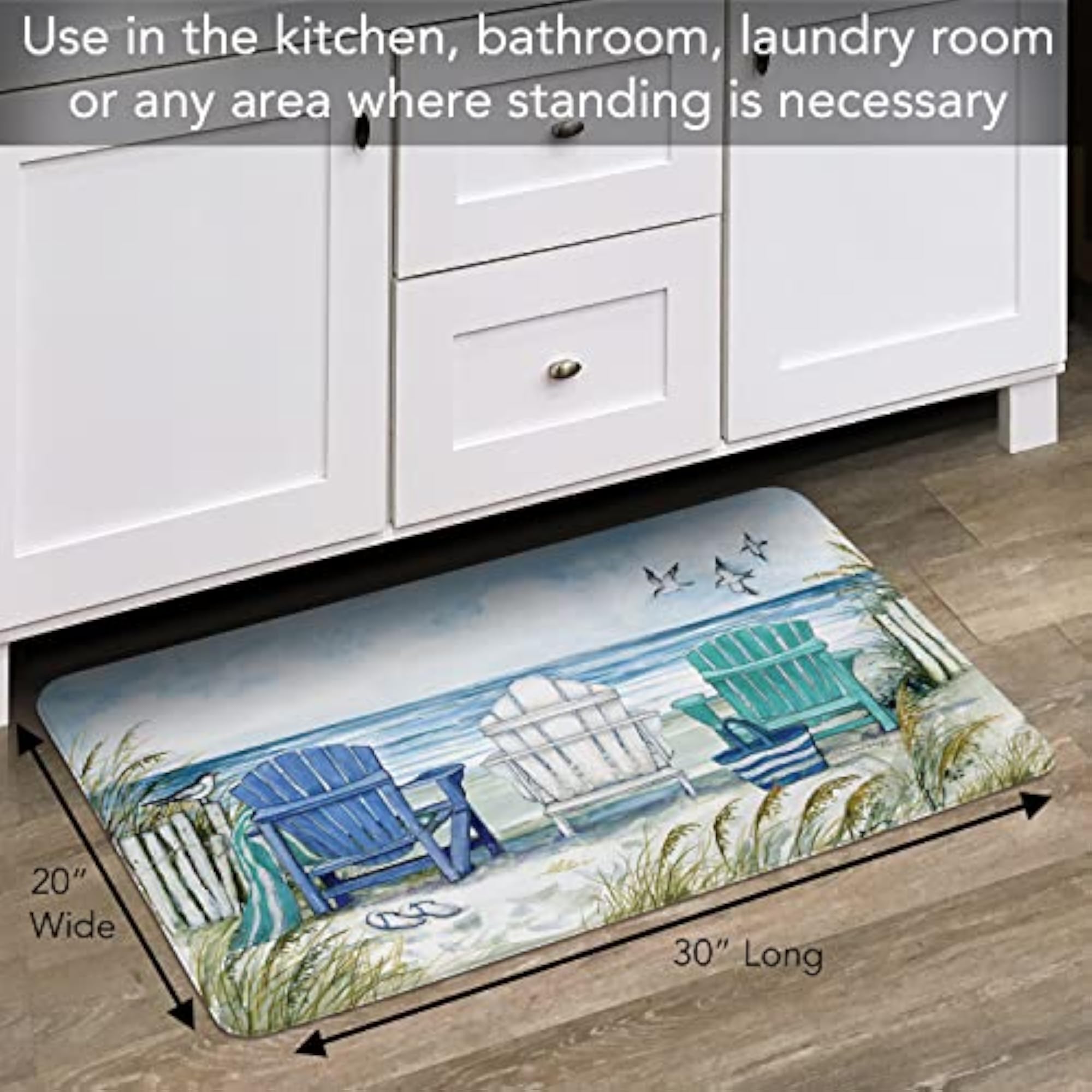 Decorative Comfort Kitchen Floor Mat, Waterproof