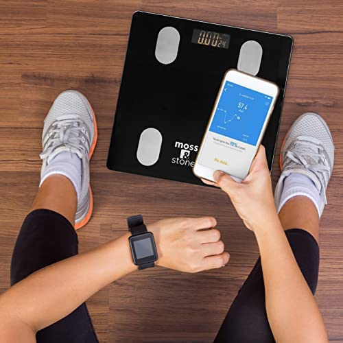 Smart Scale, Wireless Digital Bathroom Scale For Body Weight, Bluetooth Body Composition Analyzer, Body Fat Scale With Smartphone App, Bluetooth Scale By Moss & Stone #TOP3