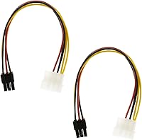 Vista 1 de Paquete de 2 cables de alimentación de 4 pines MOLEX a 6 pines para tarjeta de video GPU, 8.6’’ 22cm