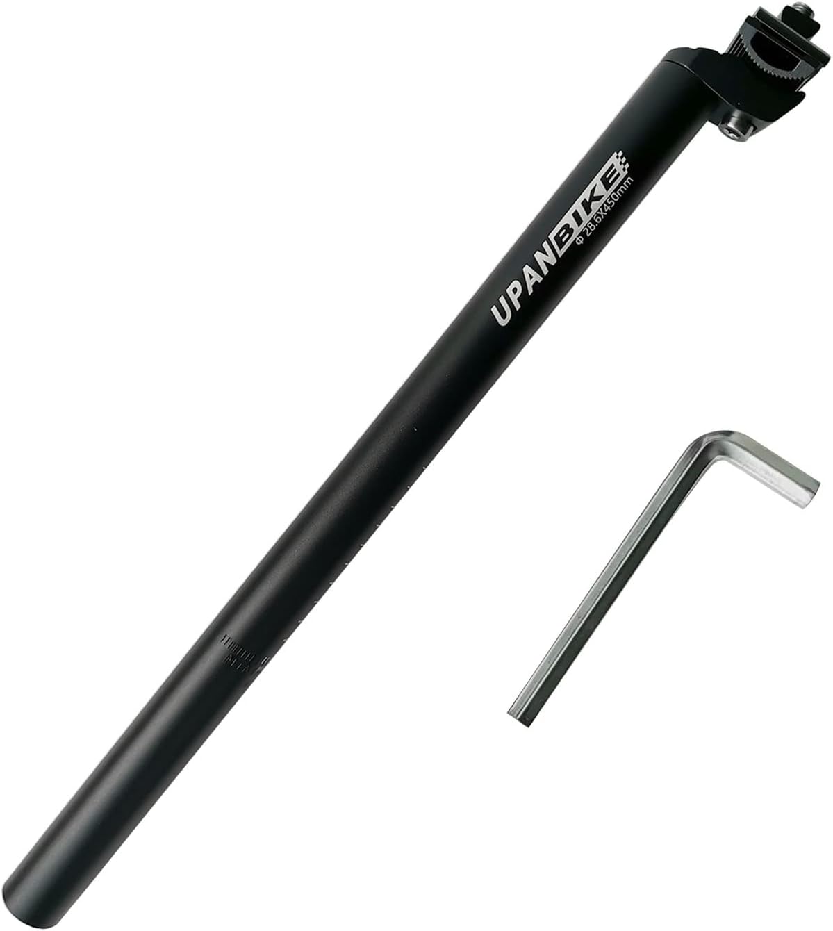 UPANBIKE Bike Seatpost 450mm(17.7inch) Extra Long Bicycle Seatpost Saddle Tube with Micro Adjust Clamp (φ 25.4 27.2 28.6 30.4 30.9 31.6mm)