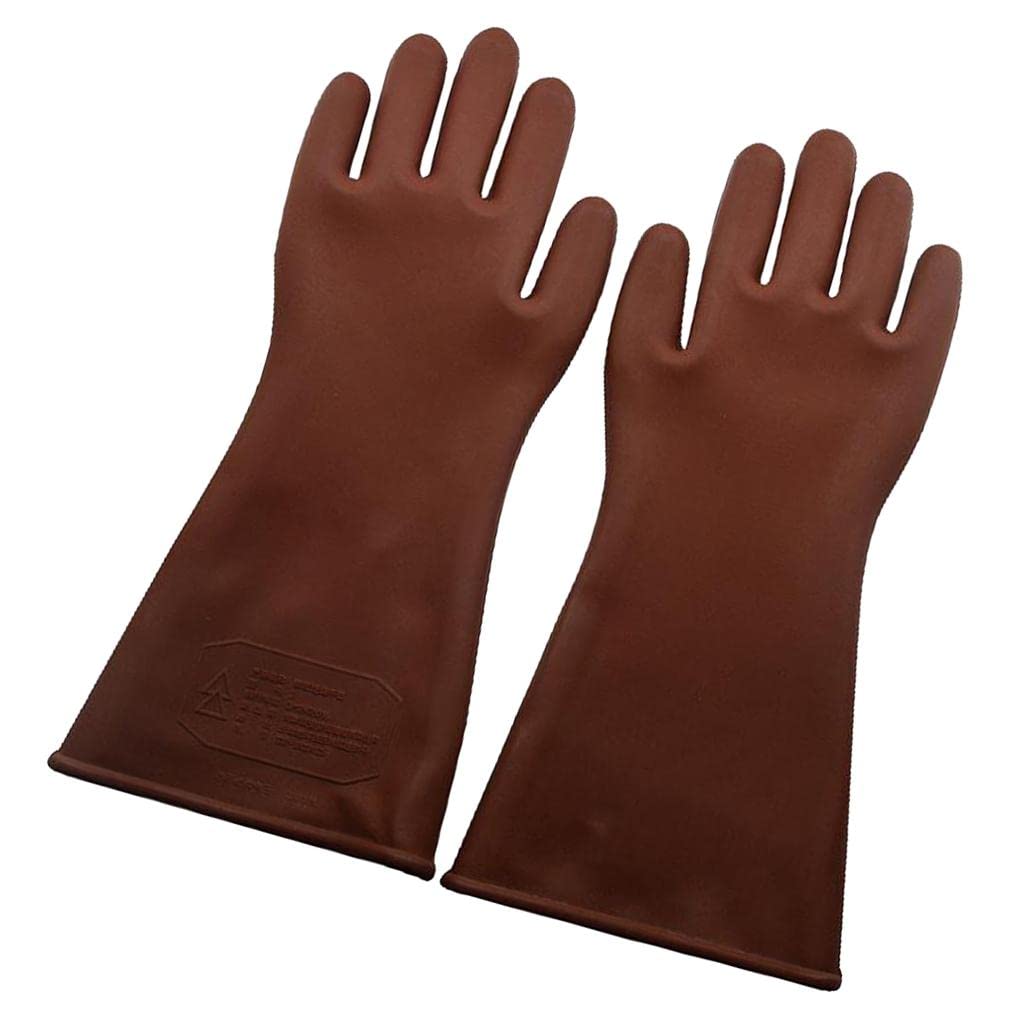 1 Paire de Gants de Sécurité électrique Entièrement Isolants - Caoutchouc - 12 KV