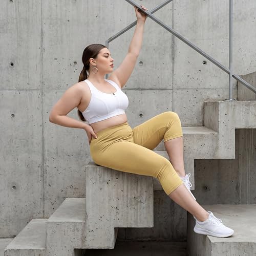 Image of TRASA Women's Cotton Capri Leggings, Stretchable 3 /4 Length Crop Pants, Comfortable, Plus