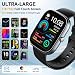Smartwatch Herren, 1.91"HD Smart Watch Damen Schlafmonitor Schrittzähler Herzfrequenz Fitness Tracker, Fitnessuhr Bluetooth Anrufe, 110+Sportmodi Sport Uhr, IP68 Wasserdicht Watch iOS Android Schwarz
