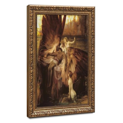 Poster The Lament of Icare par Herbert James Draper impression sur toile 61x91.4 cm