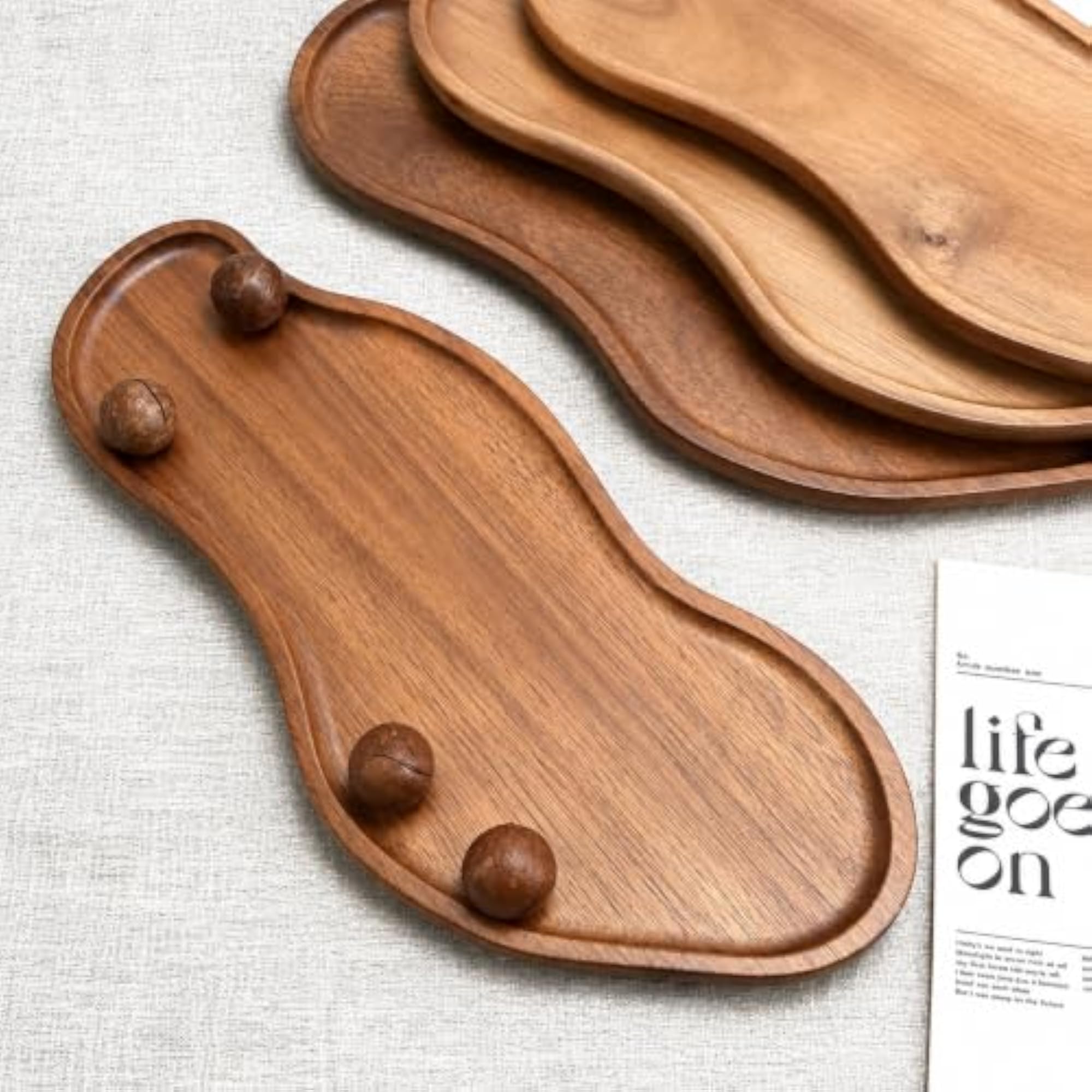 Mango Kidney Shaped Jewelry Tray for Home Decor