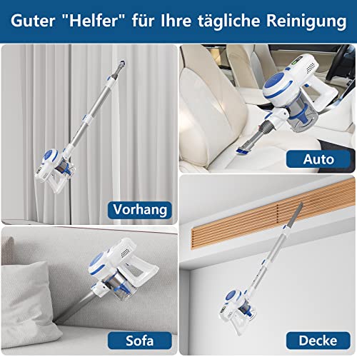 ORFELD Accustofzuiger, 23000 Pa draadloze stofzuiger, 6-in-1, tot 40 minuten looptijd, lichte draadloze stofzuiger met wandhouder, ultralichte accuzuiger voor harde vloeren, tapijt, dierenharen - Image 7