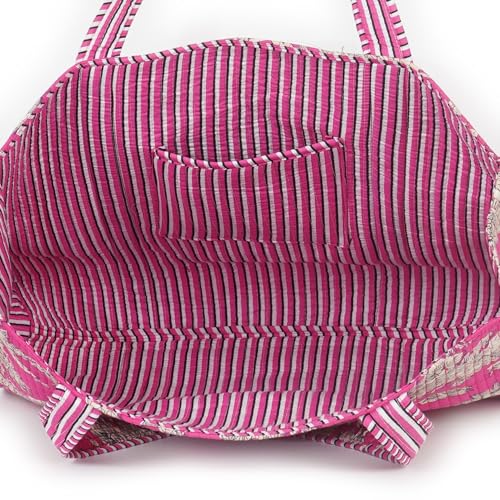 Image of Marubhumi Women Lightweight Travel Bag Purse Cotton Shoulder Tote Bag For Shopping Grocery & Beach Bag