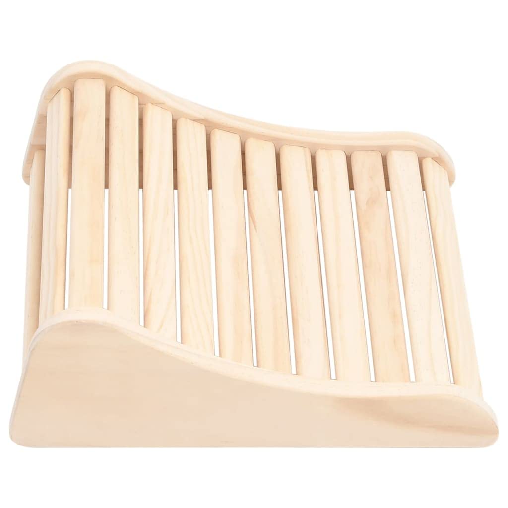 Appui tête de Sauna en Bois Massif de pin Non traité 37 x 33 x 10 cm pour Sauna hammam Spa Bain Vapeur Cabine, Confort du Cou et Maintien Naturel