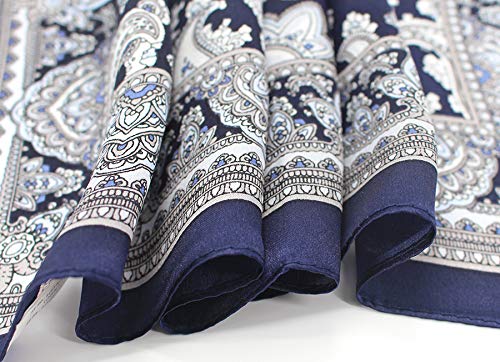 Image of ANDANTINO 100% Mulberry Silk Scarf -21 inch Square Neckerchief with Gift Packed