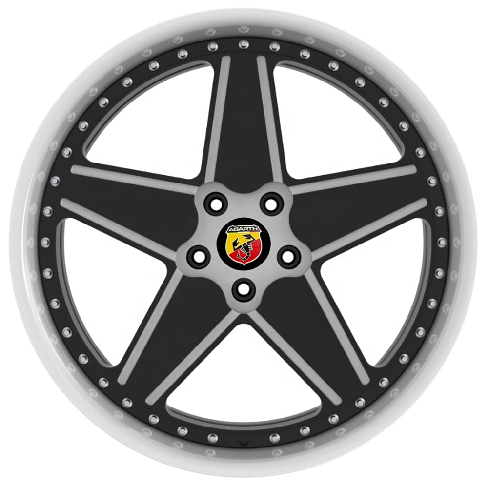 4 Cache-Moyeux Pour Fiat 500 - 60mm - Enjoliveurs De Jante En Plastique ABS
