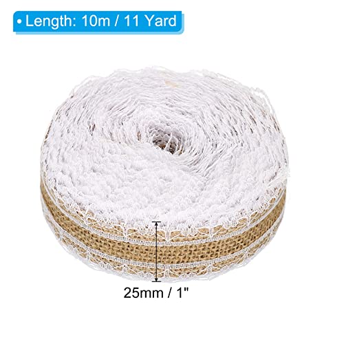 PATIKIL 1" Wide 11 Yards Burlap Fabric Ribbon - Image 2