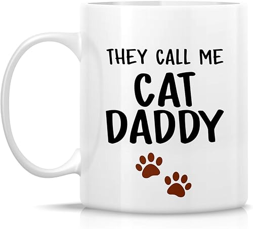Miniatura 2 de Retreez Taza divertida  They Call Me Cat Daddy Cat Lovers - Tazas de café de cerámica de 11 onzas  Divertido, sarcástico, motivacional, regalos de