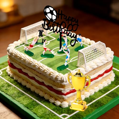 Décoration gâteau football pour fêter l'anniversaire d'un supporter